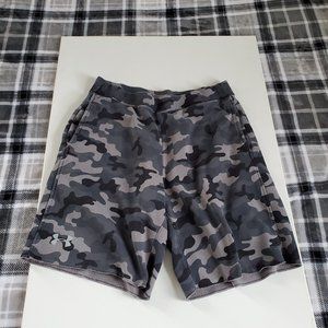 Men's Under Armour Sweat Shorts - Size XL - Grey Camo